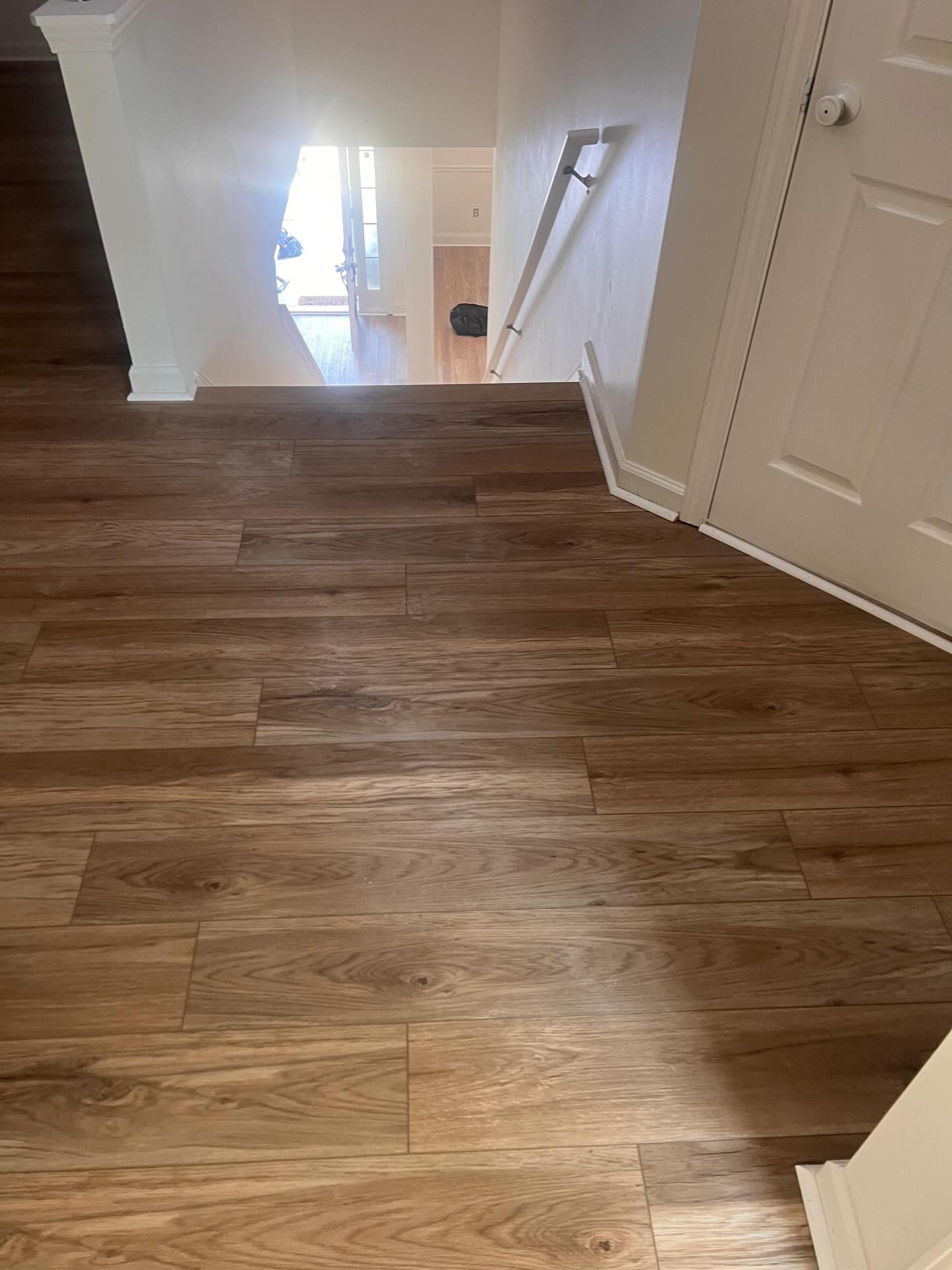 Luxury hardwood flooring installation